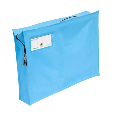 Mail Bag with Gusset ZG3 Light Blue Button